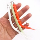 10pcs Fishing Hooks Eel Jig Bait Lures Long Shank Offset Octopus Hook Bass Lure