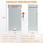 100a Generator Transfer Switch  24000w Heavy Duty Double Throw Safety Switch