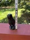Vintage Soapstone Inuit Eskimo Carved Eagle Sculpture Signed
