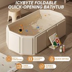 Icybyte Baby Foldable Kids Bathtub For Infants To Toddler With Non-slip