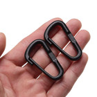 10pcs Black Plastic Nylon D Carabiner Outdoor Spring Snap Clip Water Bottle Hook