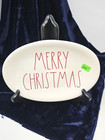 Rae Dunn Oval Snack Plates Artisan Collection By Magenta Christmas Set Of 4