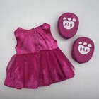 Build A Bear Pink Flower Sequin Tulle Dress Shoes Teddy Clothes Outfit - Read