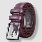 Mio Marino Men s Red Burgundy Classy Prong-buckle Leather Dress Belt Size 46