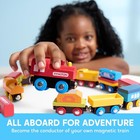 Montessori Wooden Magnetic Train Set 12pcs Stem Toy W  Storage Box Kids 2-8