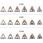 Magic Ball Rack Sheet 6 Pcs Pool Billiards Template For 8 9 10 Ball Triangle