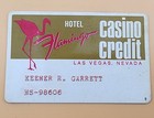 Flamingo Hotel Original Vintage Credit Charge Card Unsigned 1970 s Rare