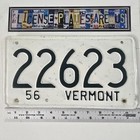 1956 Vermont License Plate      Original Vintage Vt Tag 22623