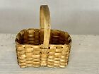 Antique Primitive Miniature Tiny Splint Basket Bentwood Patina