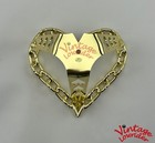 F r Lowrider Heart Style Chain Bicycle Bike Steering Wheel In Gold 
