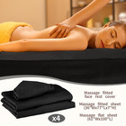 4 Sets 3 Piece Soft Microfiber Massage Table Sheets Set Bulk Includes Massage Fl
