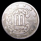 1858 Silver Three Cent Piece 3cp ---- Nice Coin ----  011z