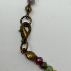 Handmade Ankle Bracelet Anklet Multi Color Faceted Glass Beads Metallic Coating