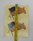 Vintage American Eagle Flag Water Transfer Decals Meyercord Usa Patriotic Set