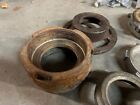 Lot Of 9 Misc Commercial Meat Grinder Metal Rings Screw On Ends