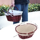 Large Wicker Basket With Handle 14 2x11x6 7 Inch Picnic Gift Willow Woven