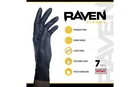 Sas Raven 7 Mil Black Nitrile Gloves Powder Free Exam Grade 100 box All Sizes