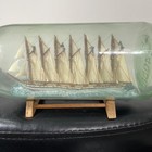 Vintage  hand Made Ship In A Bottle Art D  cor Nova Scotia Nautical Sailing