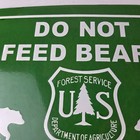Vintage Forest Service Sign - Do Not Feed Bears Gas Pump Station Porcelain Sign