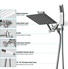 Chrome All Metal Square Shower Head Combo 8  Rain Shower Head Handheld Shower 