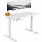 Vivo White 47 x 24  Electric Sit Stand Desk  Height Adjust Workstation Open Box