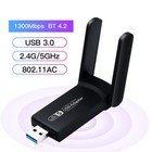 Usb Wifi Bluetooth Card 1300mbps Dual Band Usb 3 0 Card Wireless Network Adapter