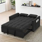 3 In 1 Convertible Sleeper Sofa Bed Modern Futon Reclining Backrest Pull Out Bed