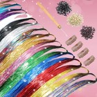 Hair Tinsel Kit 20 Colors 4800 Strands Fairy Hair Tinsel Heat Resistant 48 Inche