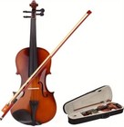 4 4 Full Size Basswood Natural Violin For Beginners With Case  bow  Rosin