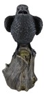 Ebros Large 14  Long Gothic Raven Crow Perching On Tree Stump Statue Figurine