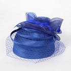 Royal Blue Fascinator Church Hat Cocktail Tea Party Dress Hats Women With Veil