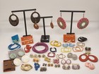 Vintage Lot Of Earrings Boho And Retro Style Colorful Mixed Lot