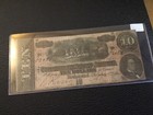 1864 T68  10 Ten Dollar Confederate States Of America Banknote 022022 22ae