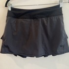 Iviva By Lululemon Sz 14 Girls Black Skort With Layered Back Pleates 