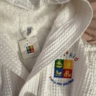 Vip Kid White Hooded Terry Cotton Bath Robe 2t-3t Embroidered Belted 00562