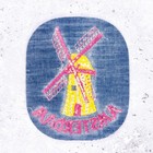 Vintage Amsterdam Patch     Windmill Holland Travel Souvenir     Denim Iron-on Nos