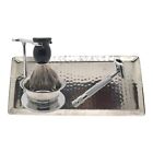 Vtg 5pc Men   s Shaving Kit-safety Razor  Pure Badger Brush  Stand  Bowl Tray Lot