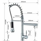 Spring Kitchen Sink Faucet Swivel Spout Single Handle Pull Down Spray Mixer Tap