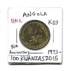Angola 100 Kwanzas 2015 K113 Flag 40th Anniversary Of Independence Security Bna
