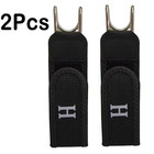 2pcs Tactical Metal Hook Elastic Belt Buckle-less Invisible Waist Belt Closure