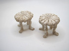 Nwot Lot Of 2 Dollhouse Miniature 1 25  High Halloween Bone Stools
