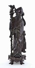 751g Chinese Cherry Amber Bakelite Faturan Carved Carving Shoulo Figurine Figure