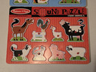 2 Melissa And Doug Hand Crafted Knob Wood Farm Animal And Pets Puzzles Both Work