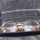 Versace Gold Full Rim Tortoise Eyeglasses 51-21-140 Acetate With Case Perscribed