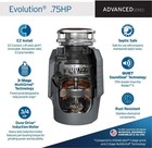 Evolution 0 75hp  3 4 Hp Garbage Disposal  Advanced Series Ez Connect Continuous