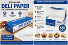 12x10 75 Dry Waxed Deli Paper Pop Up Sandwich Food Wrap Sheets 500 Pack