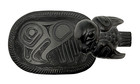 Vtg Glen Pollard  eagles  Haida Carved Argillite Tray Signed 1976 Skidegate Bc