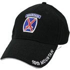 U s  Army 10th Mountain Division 3d Embroidered Black Baseball Cap Hat Us Made