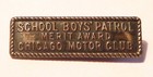 Chicago Motor Club Antique Pin School Boys Patrol Merit Award