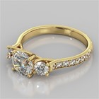 2 40 Ct Round Cut Lab Created Diamond Engagement Wedding Ring 14k Yellow Gold A